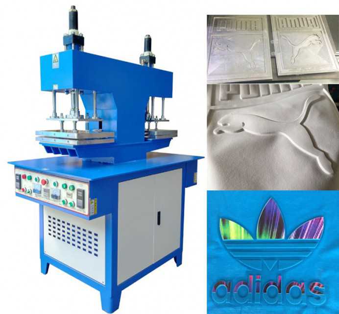 Fabric embossing, silicone label embossing machine